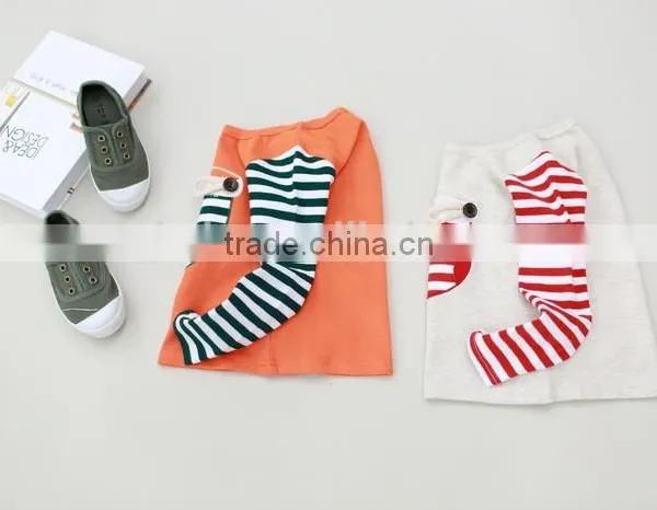 Wholesale Autumn Design Boutique Childrens Clothing 100% Cotton Baby Longsleeve Top photo-4
