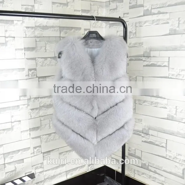 Brand Design 2016 New High-quality Long Fox Fur Vest Female Autumn and Winter Fashion New Factory Price of Luxury Fur Coat photo-6