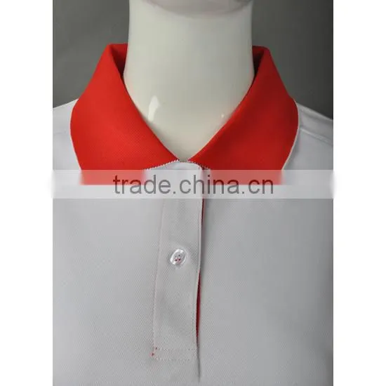 ANSI 100% Cotton White Women Sexy Polo Shirts photo-6