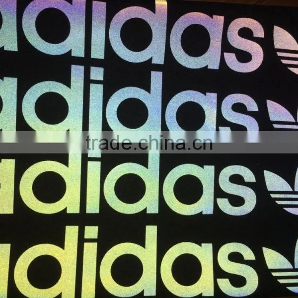 Silk Screen Printing Logo Transparent PET Glass Beads Reflective Rianbow Film photo-3