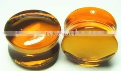 2015 Newest High Quality Double Flare Glass Ear Plug More Color Choose photo-4