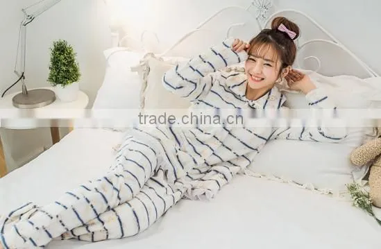 Lovely Style Good Quality Fleece Sexy Nighty Warm Pajamas photo-2