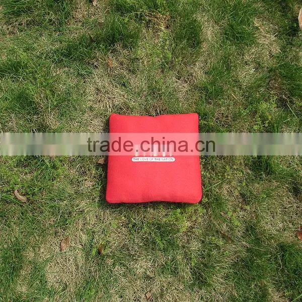 Red & Blue Printed Logo Car Company Gift Polar Fleece With Zipper Travel 2 in 1 Pillow Blanket photo-6