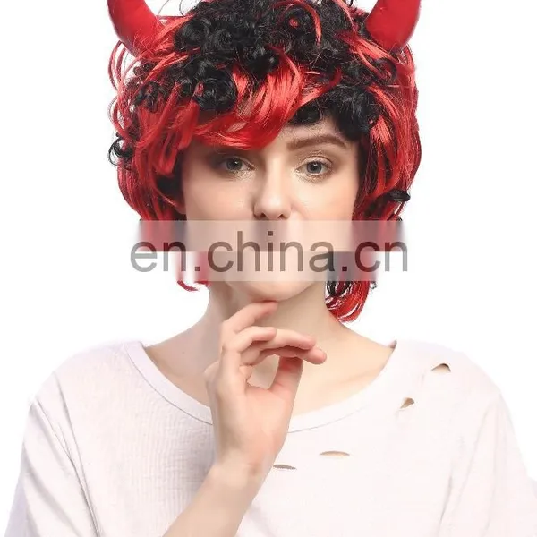 Carnival Lady's Wigs With Horns P-W194 photo-4
