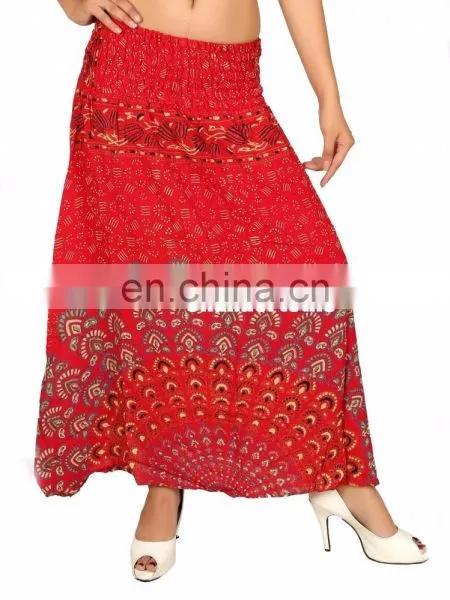 Mandala Printed Skirt and Dress Stretch Waist Ethnic Casual Skirt Bohemian Women Skirt Wrap New Women Skirt Rayon Indian photo-4