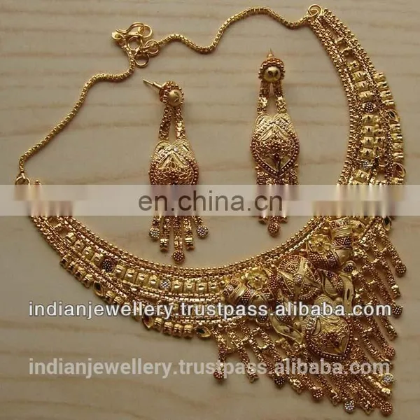 Goldplated Necklace Jewelry Set Manufacturer, Gold-plated Necklace Fashion Jewellery Sets Exporter photo-4