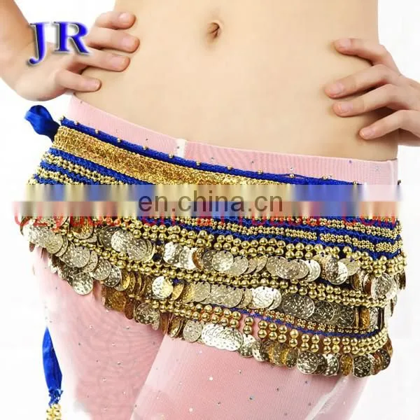Y-2003 Egyptian Velvet Fabric Gold Coins Belly Dance Hip Scarf photo-6
