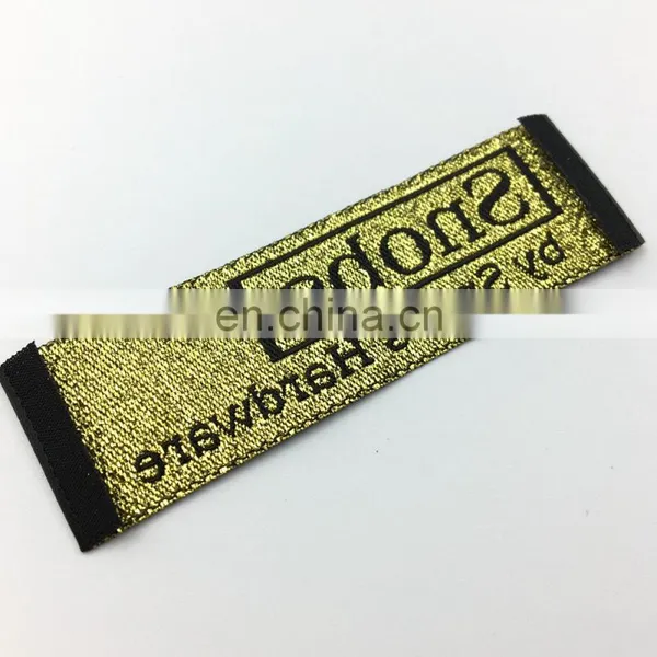 Garment Labels Clothing Label Gold Metallic Woven Label photo-3