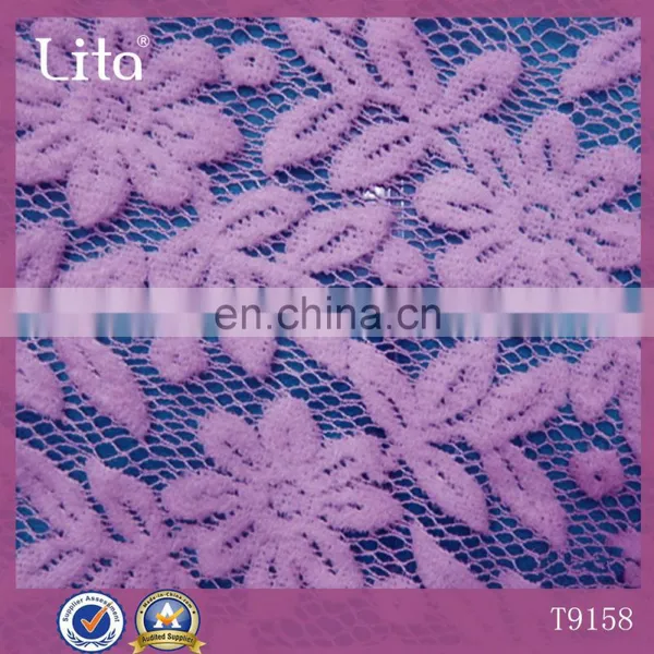 100%polyester Material 58/60"width Lace Fabric photo-3