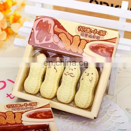 4 Pcs Peanut Eraser Very Cute Eraser for Student 3d Erasers For Kids photo-2
