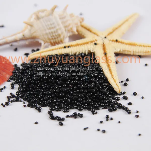 wholesale crushed glass seed beads aquarium landscaping 1-3mm black aggregates glass bead