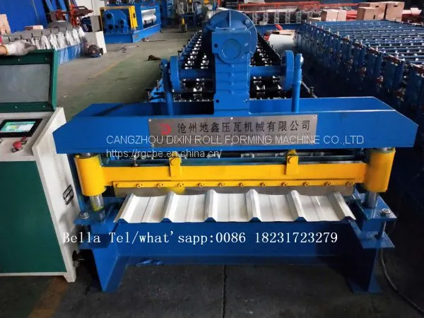 Metal Trapezoidal Roofing Sheet Making Roll Forming Machine photo-5