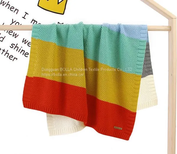 New Hot Selling Knitted Cotton Blanket a Good Partner for Baby Sleeping Soft and Light Baby Blanket Outdoor Windproof Blanket photo-5