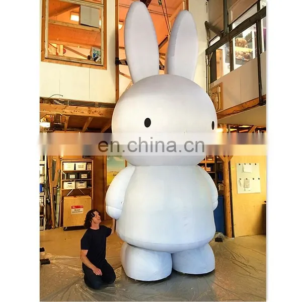 Attracting Adults and Kids Colorful LED Inflatable White Rabbit Cartoon Model For Event Evening Party,Commercial Advertising photo-2