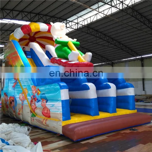 Outdoor Children Amusement Park Steamer Theme Inflatable Bouncy Slides For Sale photo-2