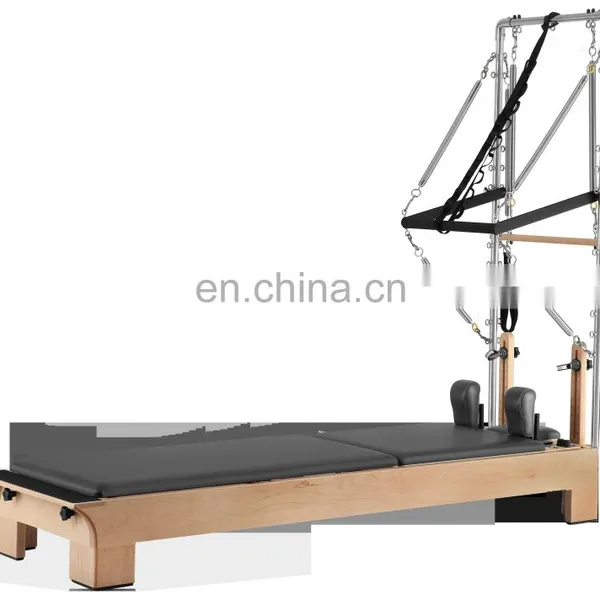 Very Good Quality White Maple Wood Reformer Pilates With Tower Used in Pilates Machine Reformer With Half Trapeze photo-2