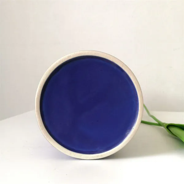 Klein Blue Hand Made Modern Nordic Tall Ceramic Dry Flower Vase For Hallway Decor photo-3