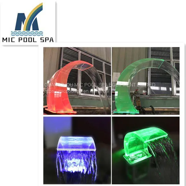Outdoor Garden Water Fountain Transparent Acrylic Led Waterfall Spillway Pool Fountains And Waterfalls photo-3