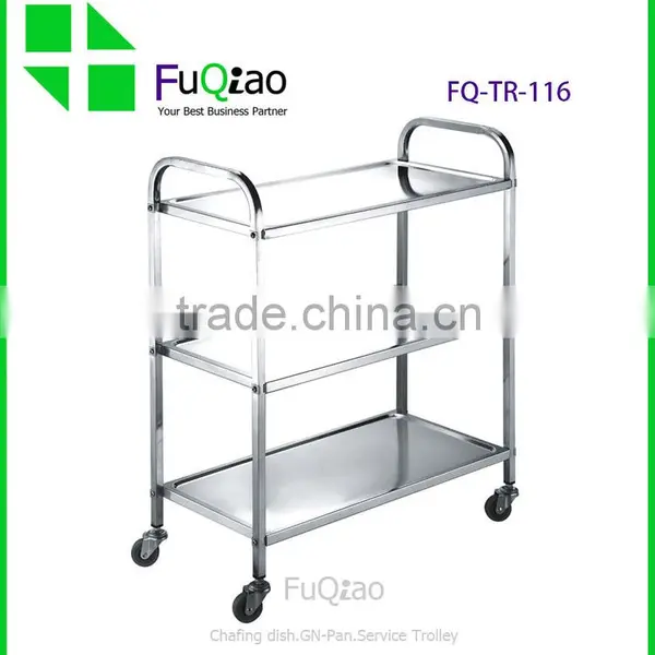 Factory Price High Quality Metal Hotel Service Large Dinner Trolley With Wheel photo-3