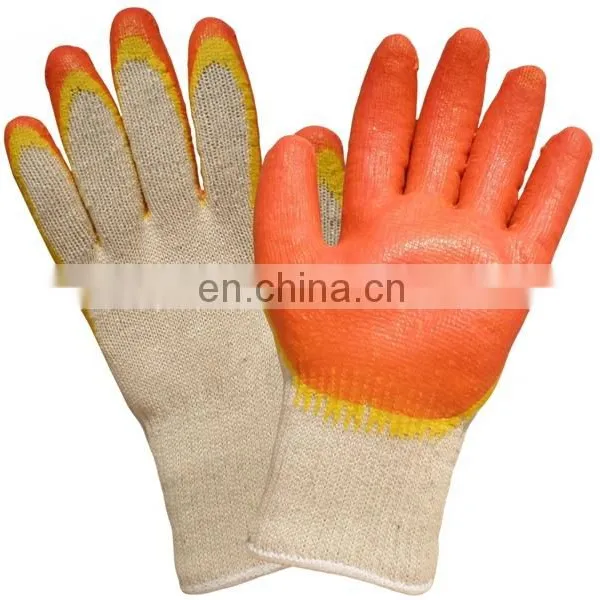 13 Gauge Red Polyester Latex Rough Coated Work Gloves photo-4