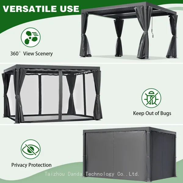 3*3m Waterproof and Easy Assemble Outdoor Pergola photo-4