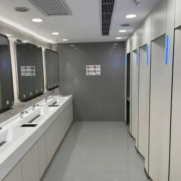 Factory Sale Compact Laminate HPL Toilet Cubicle Partition Building Material photo-4