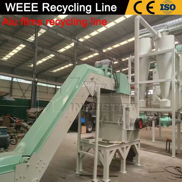 Industrial PCB Chips Disintegrator CD ID Cards Crusher E Waste Recycle Machine