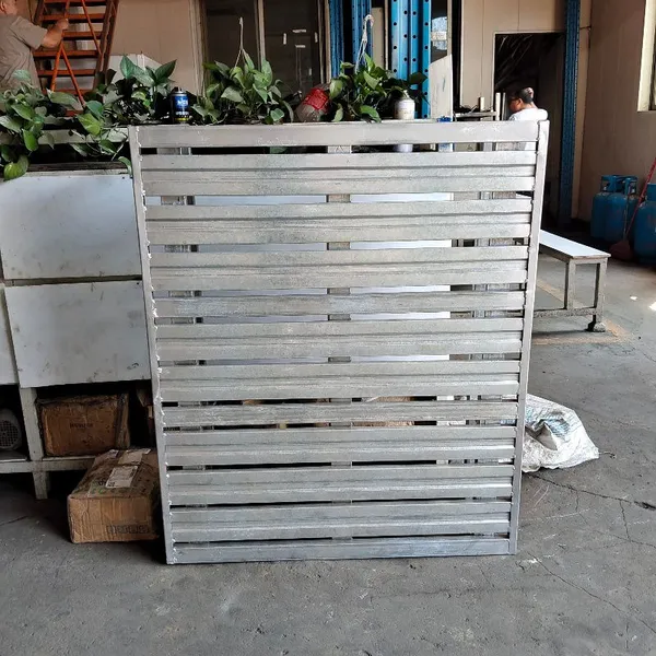 Galvanized Wood Surface Steel Pallet for Warehouse Logistics