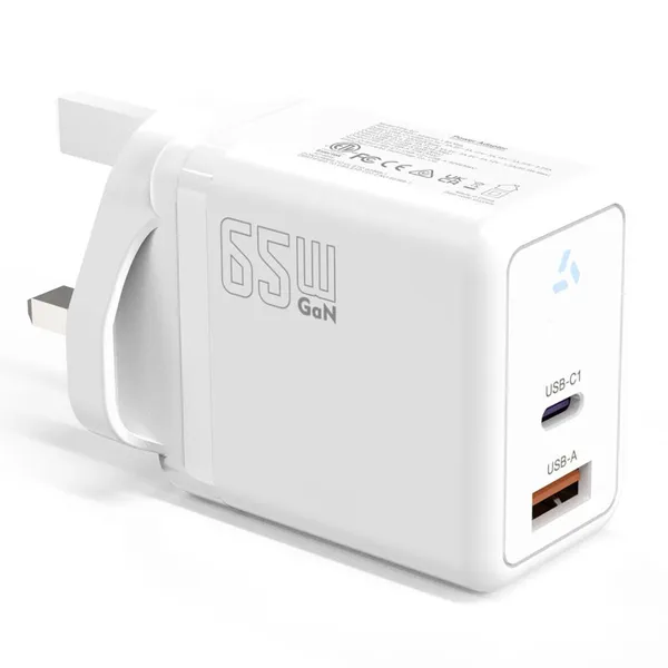 65W USB-C GaN Wall Charger 3-Port 2C+1A PD3.0 PPS Fast Charger Compact Foldable Plug for Laptop Phone photo-5