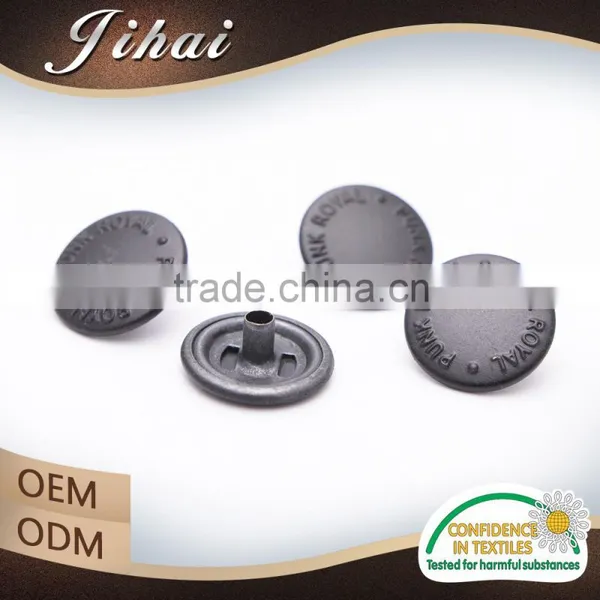 With Logo Paint Brass Spring Clip Two Parts Metal Wholesale Snap Buttons photo-5