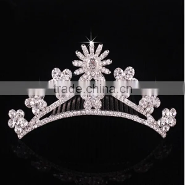 Fashion Sunflower Girls Hair Accessories Jewelry Beauty Crown Pearl Crown for Women photo-4