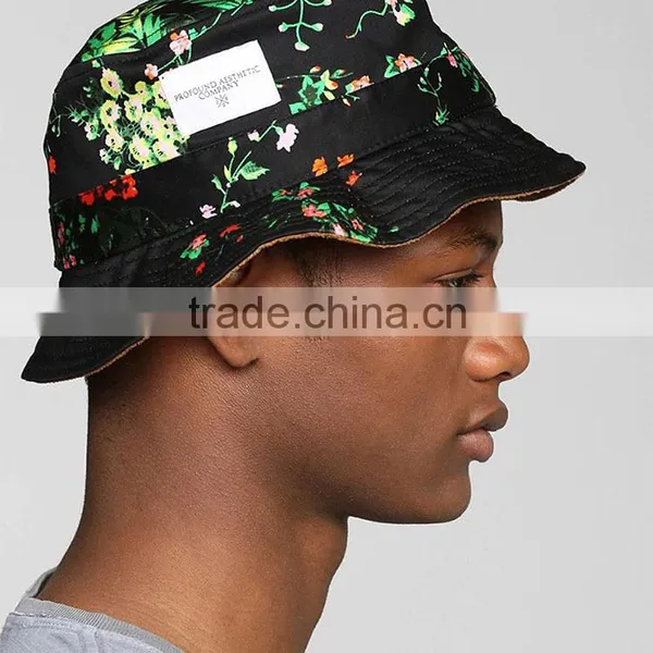 Adult Mexican Cheap Tie Dyed Printed Bucket Hat With Logo Patch photo-2