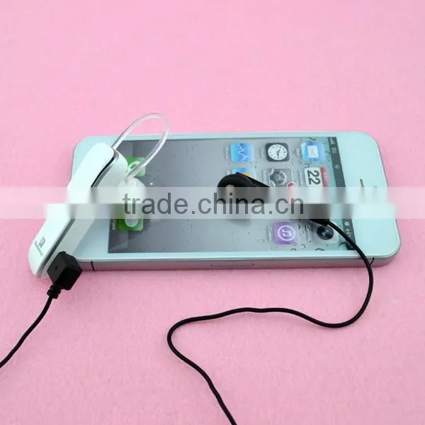 Cheap Bluetooth Mono Headset With Earphone Cable V3.0+EDR Micro USB Charging Port----Carlos