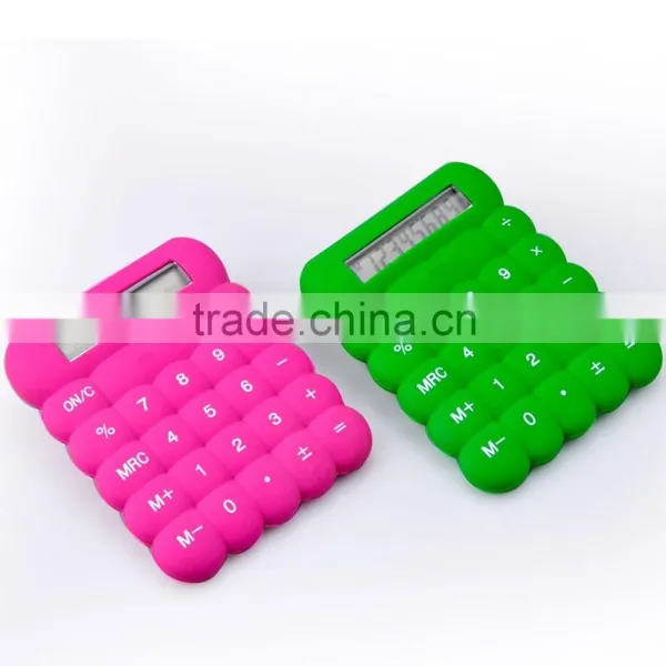 Very Cute 8 Digital Colorful Silicone Eletronic Calculator photo-3