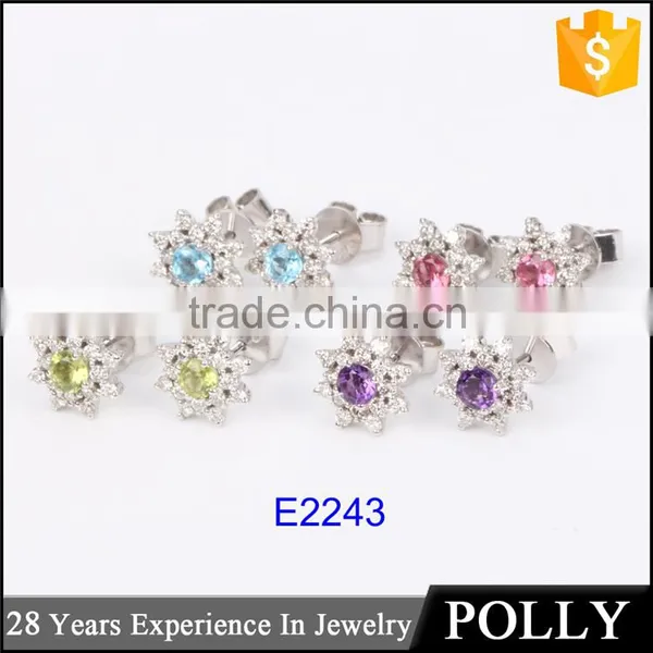 2015 Fashion Small 18k Gold Design Earring Models Jewelry Double Earring photo-2
