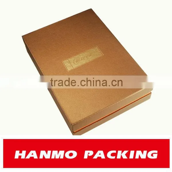 Cube Packing Box With Bottom and Lid,Gold Color photo-2