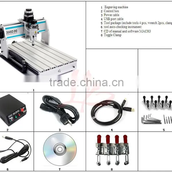 3040 USB CNC Router Machine 3 Axis With Toggle Clamp photo-2
