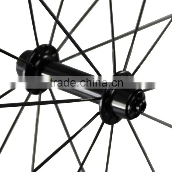 ICAN 700c Road Disc Brake Carbon Wheel,bicycle Carbon Wheelset 50mm CX-Ray Spokes V Brake 50c photo-3