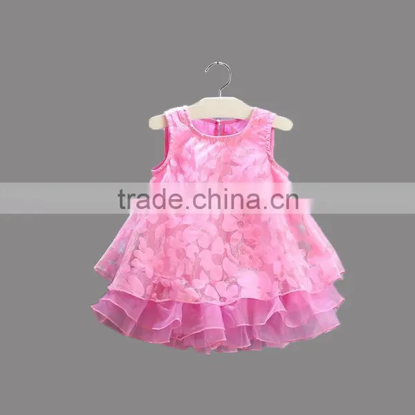 Dusty Rose Girls Dress Boutique Kids Flower Neck Long Skirt Grown Frocks Children Top Hot Sale Promotion Neon Pink Prom Dresses photo-2