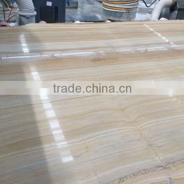Hot Sale Chinese Golden Wood Vein Marble Beige Color photo-4