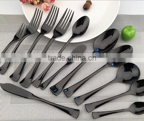 Gold plated flatware cultery set 8002