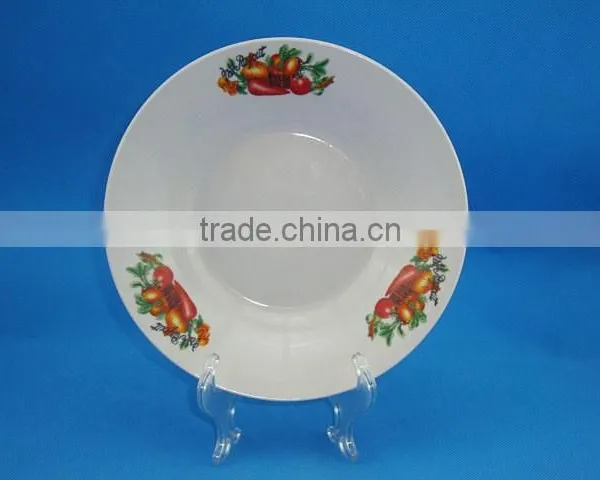 Factory direct sale porcelain soup plate for all market