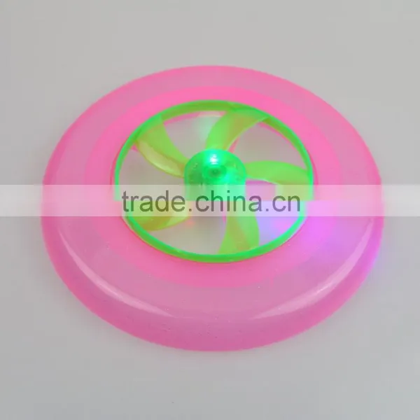 2015 Zhejiang Ningbo New Windmill Design Led Plastic 9 Inch 23cm Frisbee With Hole photo-5