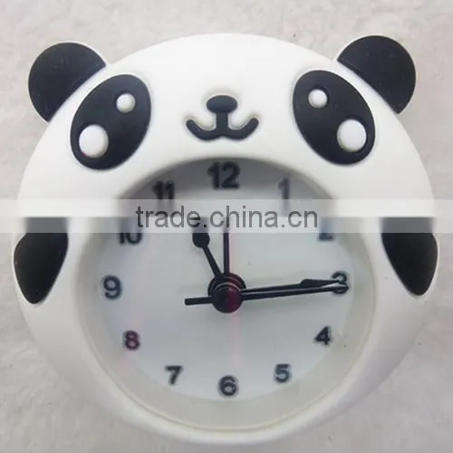 2015 Newest Cartoon Animal Plants Character Customized Pantone Color Lovely Silicone Table Clock, Colorful Plant Table Clock