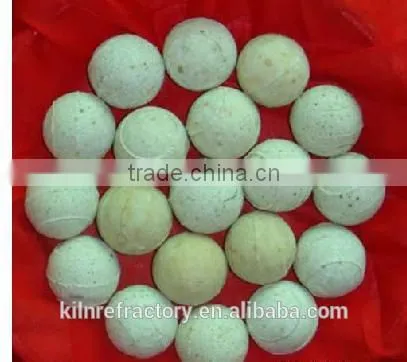 Ceramic fire-resistant ball catalyst supporter be used in hot blast stove and heat transformer