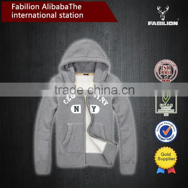 Slim New Winter Washed Cotton Cashmere European Style for Custom Zip Hoodie photo-3