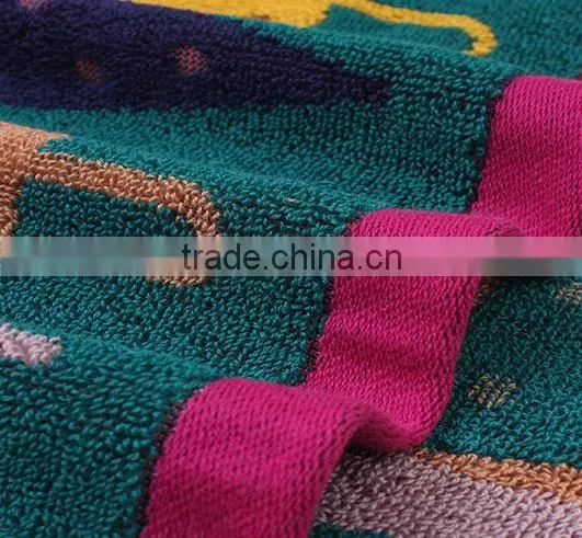 100% Cotton Yarn Dyed Jacquard Umbrella Soft Face Towel for Korea Market photo-3