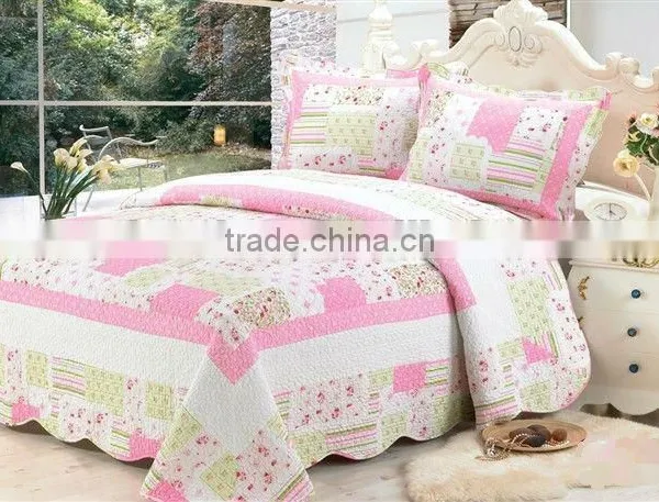 3pcs Cotton Quilt Bedspread Coverlet KING Bedding Set Bed in a Bag Quality Choice