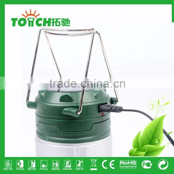 Green Color Solar Charge Camping Light With Charger 3*AA Battery Lantern CE RoHS Certification photo-6
