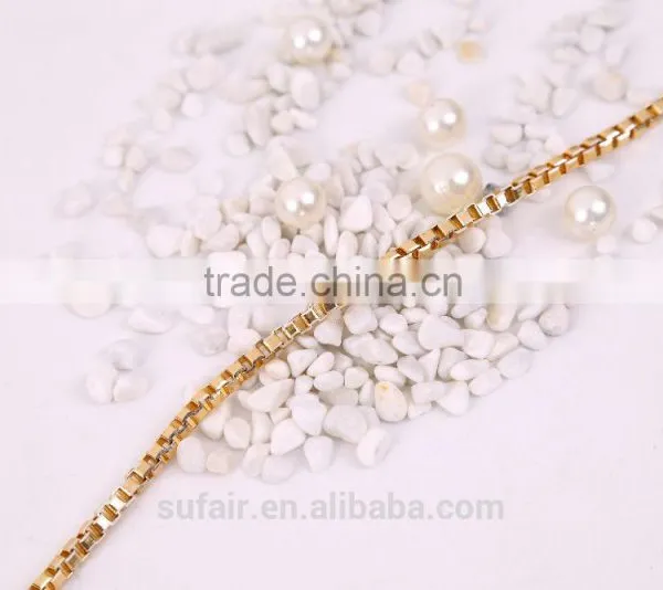 2016 High Quality Aluminum, Brass, Stainless Steel Box Chain For Body Chain Fewelry photo-3